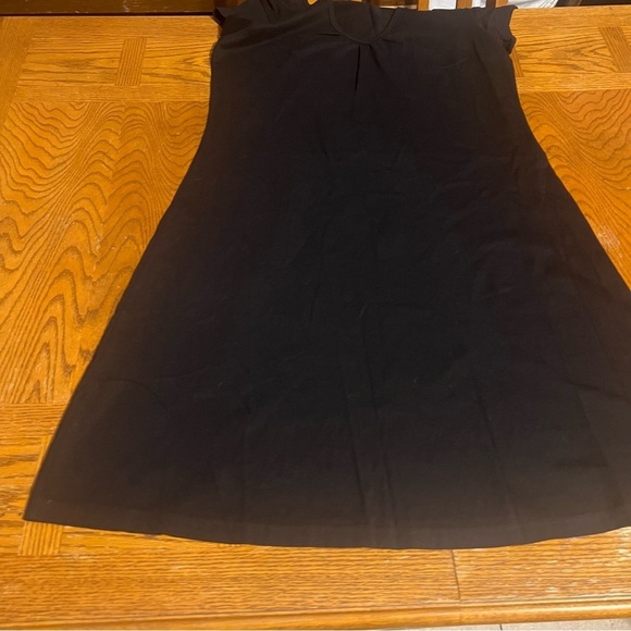 The Territory Ahead Pima Cotton Mini Short Sleeve Dress in Black Sz M Comfort - Picture 7 of 14